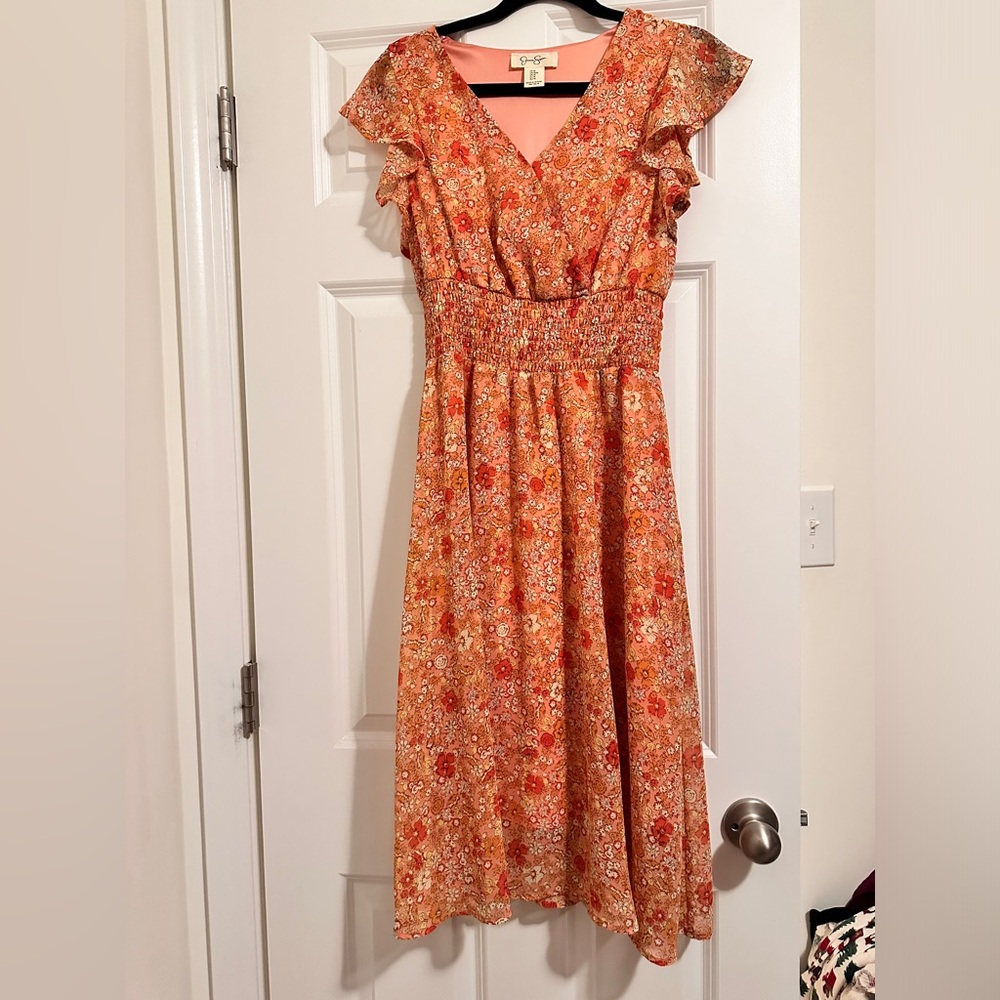 Flowy below the knee floral dress